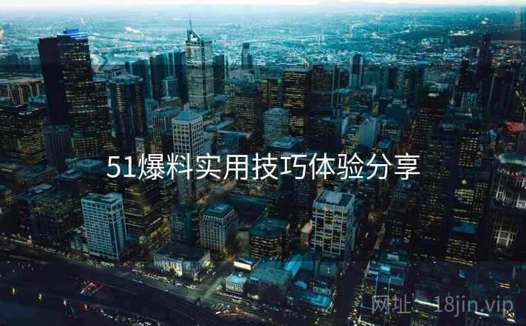 51爆料实用技巧体验分享